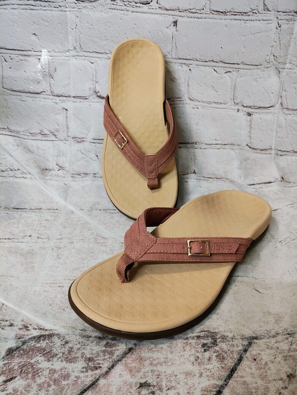 Vionic Patty Mauve Strap Comfort Sandals 7